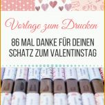 Original Merci Druckvorlage Zum Valentinstag 86 Mal Danke Für