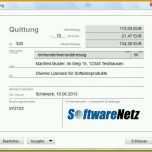 Original softwarenetz Quittung Download