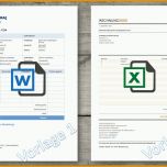 Perfekt Rechnungsvorlage Word &amp; Excel Schweiz Kostenlos