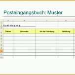 Phänomenal Posteingangsbuch Excel Vorlage Kostenlos – De Excel