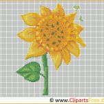 Phänomenal Stickvorlage sonnenblume Stickbilder Vorlagen Zum Ausdrucken