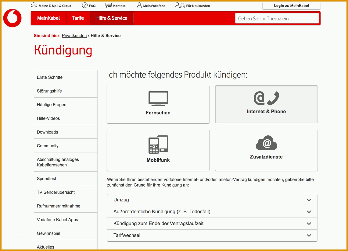 Phänomenal Vodafone Kabel Deutschland Kündigen ? Anleitung Und Vorlage