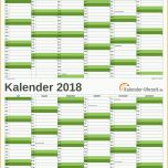 Schockieren Excel Kalender 2018 Kostenlos