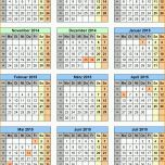 Schockieren Kalender 2016 In Excel Zum Ausdrucken 16 Vorlagen