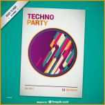 Schockieren Techno Party Plakat Vorlage