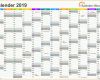 Selten Excel Kalender 2019 Kostenlos