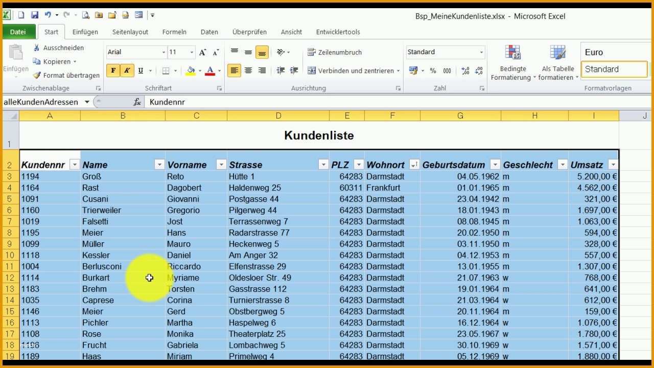 Selten Excel Liste Für Word Serienbrief Vorbereiten