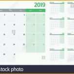 Selten Kalender Planer 2019 Vorlage Vector Illustration Alle 12