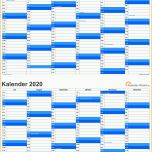 Sensationell Excel Kalender 2020 Kostenlos