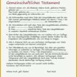 Sensationell Testament Kostenlose Vorlage Berliner Testament Muster Pdf