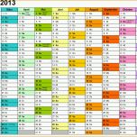 Spektakulär Kalender 2013 Excel Zum Ausdrucken 12 Vorlagen Kostenlos