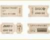 Spezialisiert Retro Concert Ticket Stub Vector Set Download Free