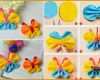 Tolle Schmetterlinge Basteln Mit Kindern Filz Stoff Gelb Blau