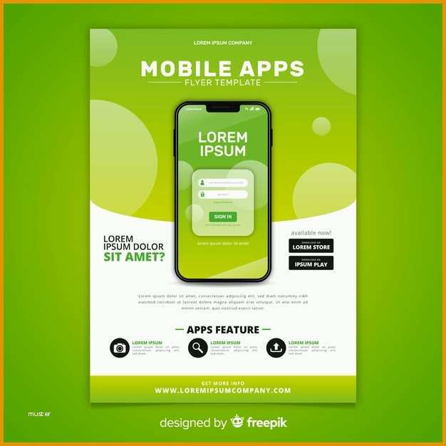 mobile app flyer vorlage