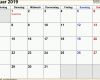 Ungewöhnlich Kalender Januar 2019 Als Excel Vorlagen