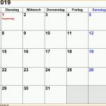 Ungewöhnlich Kalender Januar 2019 Als Excel Vorlagen
