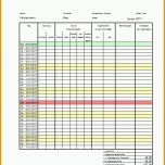 Unglaublich Excel Arbeitszeitnachweis Vorlagen 2017