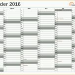Unglaublich Excel Kalender 2016 Kostenlos