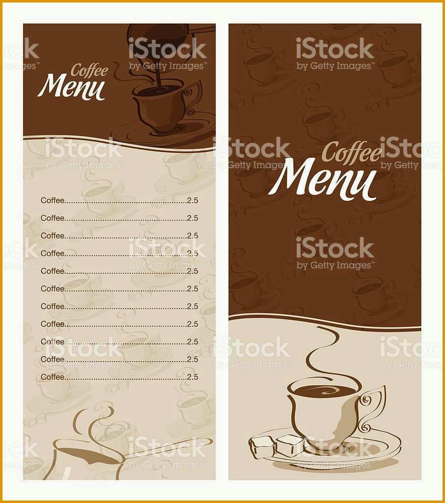 kaffee karten vorlagen elegant kaffeekarte vorlagen stock vektor art und mehr bilder von