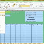 Wunderbar Arbeitszeitnachweis Vorlage Mit Excel Erstellen Fice
