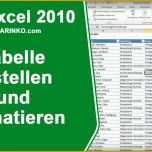 Wunderbar Excel Tabelle Erstellen Und formatieren Tutorial Von