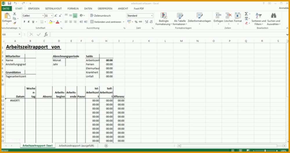 Wunderbar Pctipp 2 2016 Excel Vorlage Arbeitszeiterfassung Pctipp