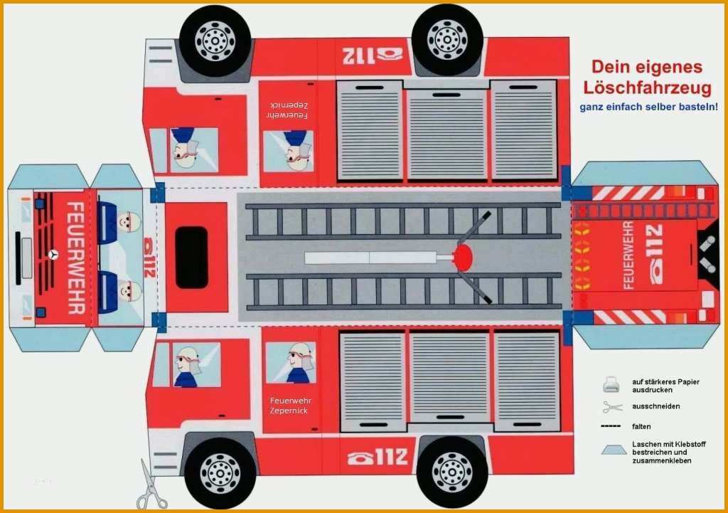 Wunderschönen Einladungskarte Feuerwehr Vorlage Best Feuerwehrauto