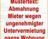 Wunderschönen Mustertext Abmahnung Mieter Wegen Untervermietung Wohnung